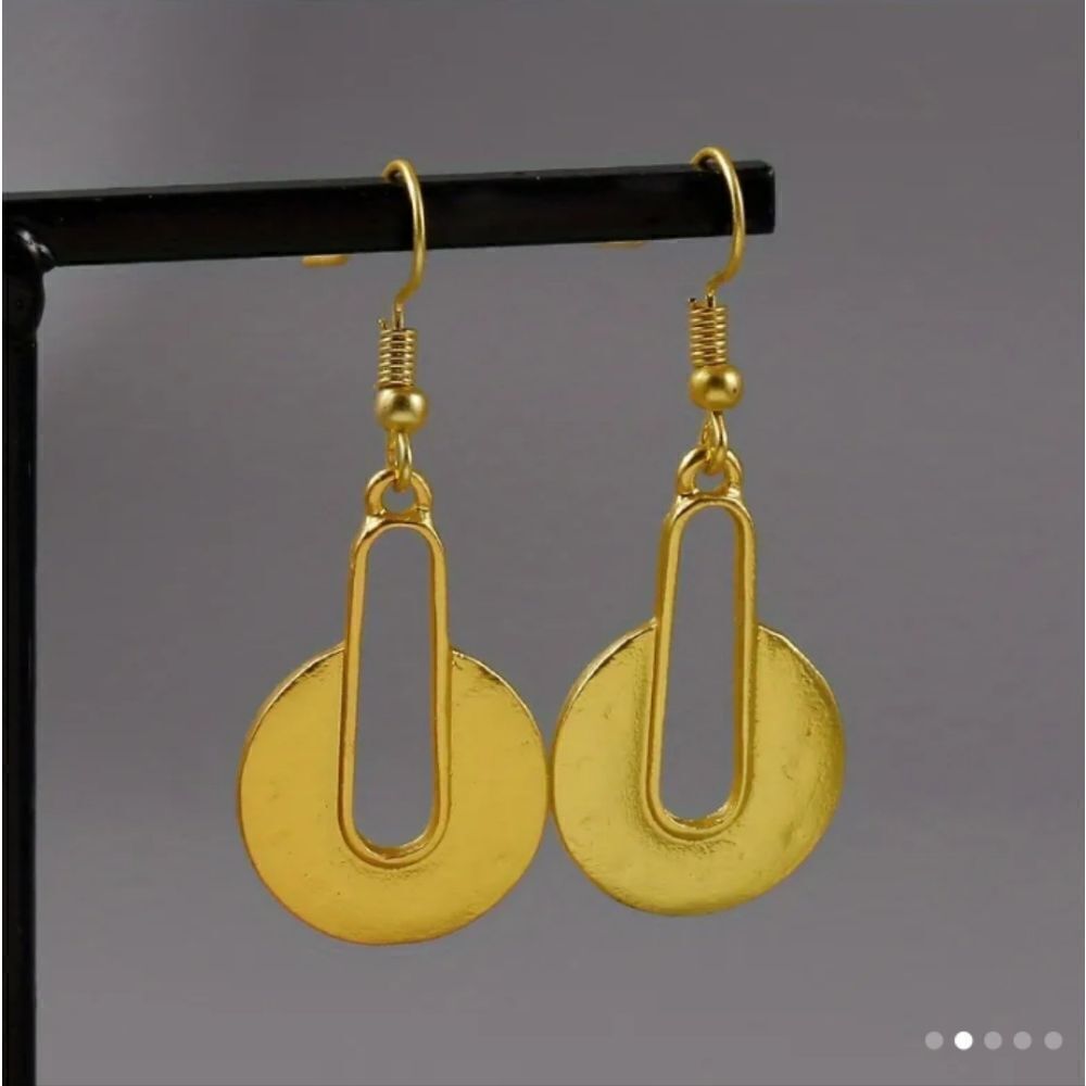 Bohemian round dangle earrings‎ gold new e40